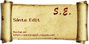Sánta Edit névjegykártya