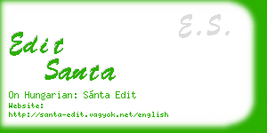 edit santa business card