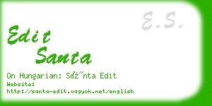edit santa business card
